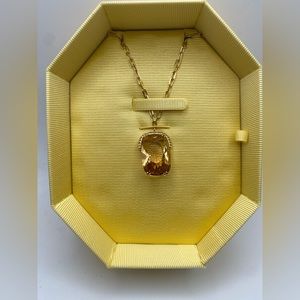 Swarovski Harmonia Pendant, Oversized Crystal, Yellow, Gold Tone Plated. 5646685